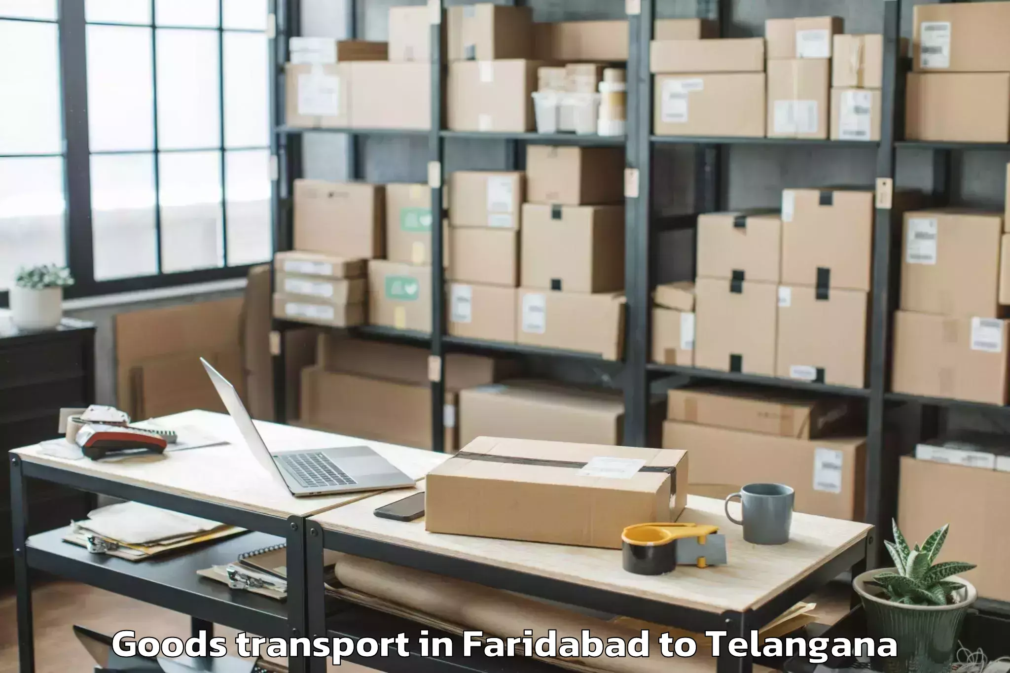 Top Faridabad to Suryapet Goods Transport Available